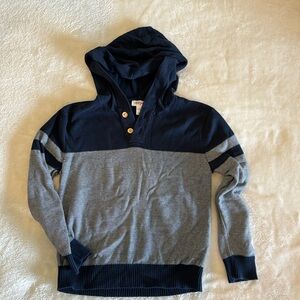 Boys knit hooded pullover sweater